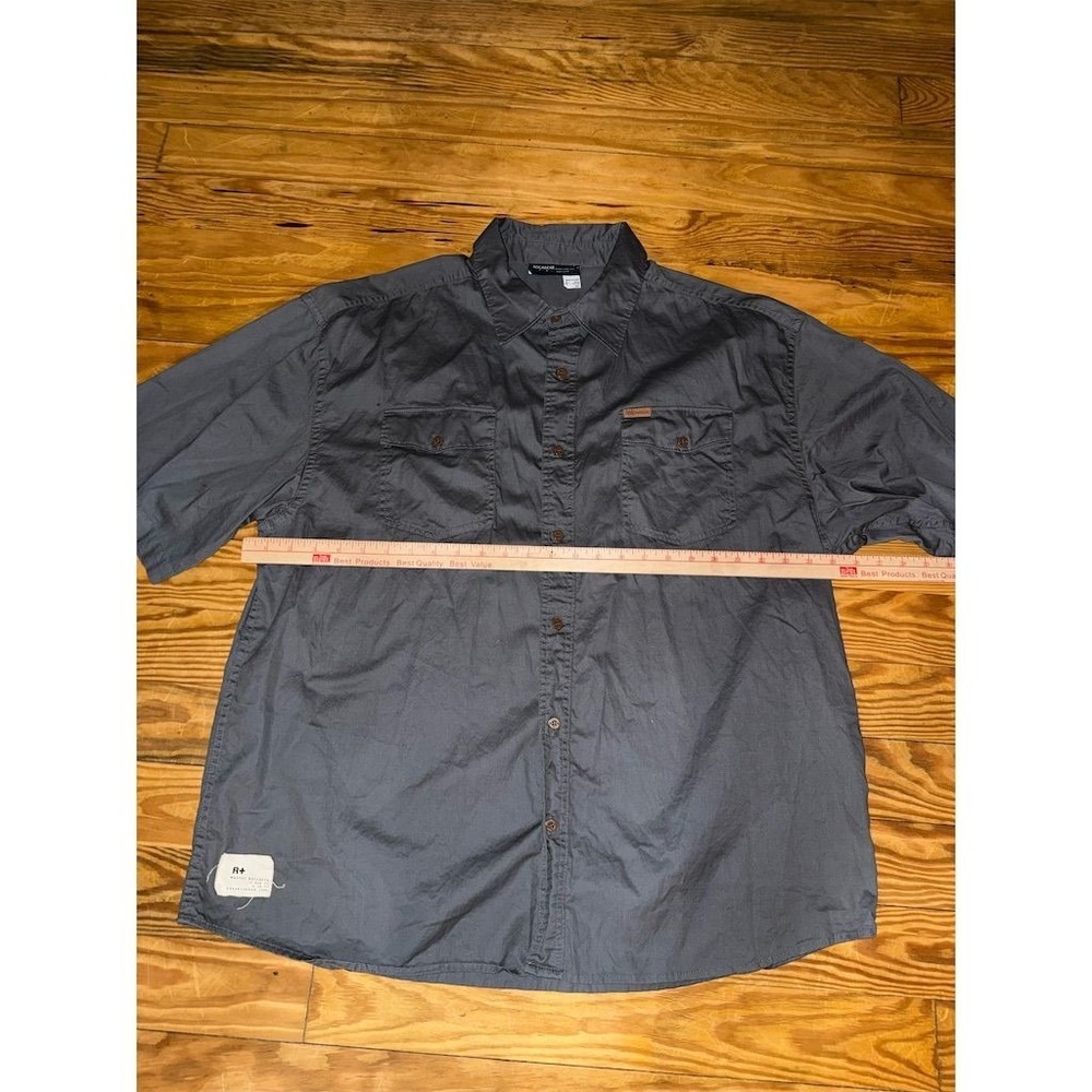 Rocawear Men's Big 3X Black Embroidered Button-Up Shirt S/S Y2K ROC embroidered - Picture 7 of 9